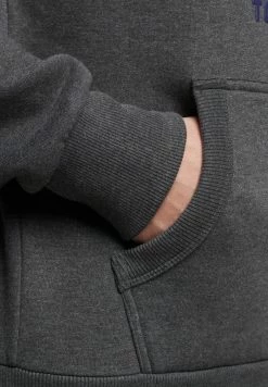 Superdry SHOP DUO HOOD - Sweatshirt - Winter Charcoal Marl -Superdry Shop de51dd8935e04fcca709b76d83f9081b