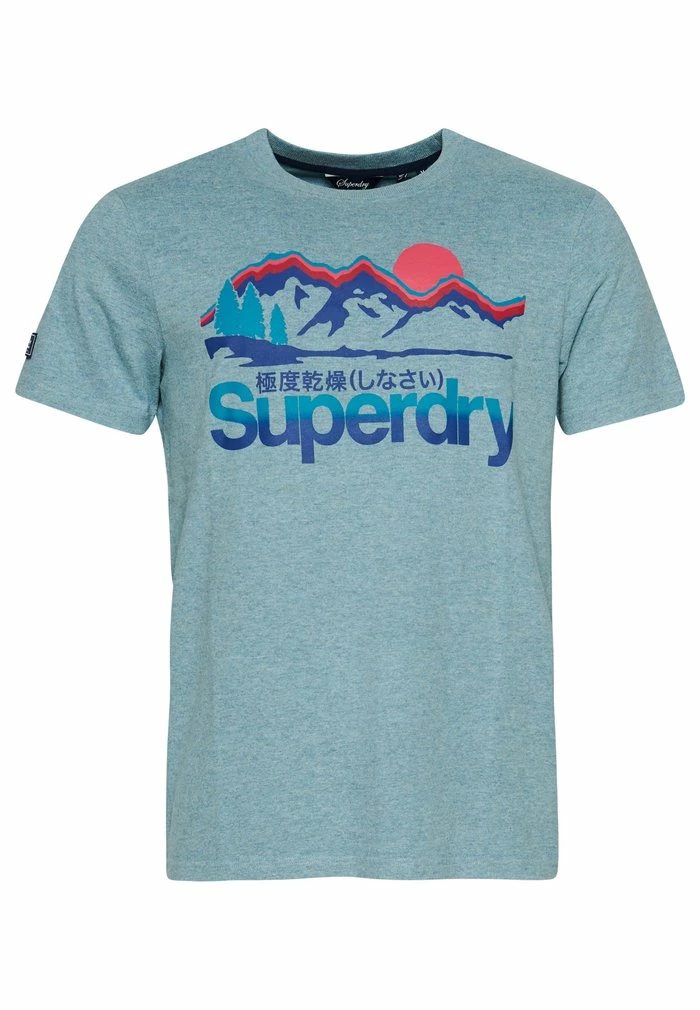 Superdry CORE LOGO GREAT OUTDOORS - Print T-shirt - Desert Sky Blue Grit 4 Superdry CORE LOGO GREAT OUTDOORS - Print T-shirt - Desert Sky Blue Grit - Image 4