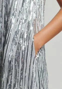 Superdry Cocktail Dress / Party Dress - Silver Sequin 10 Superdry Cocktail Dress / Party Dress - Silver Sequin -Superdry Shop de93c776175d4225a6f2305544480e96