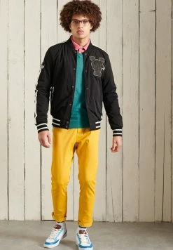 Superdry CORE SLIM - Trousers - Yolk Yellow