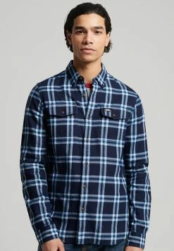 Superdry VINTAGE TRAILSMAN - Shirt - Rinse Indigo Check