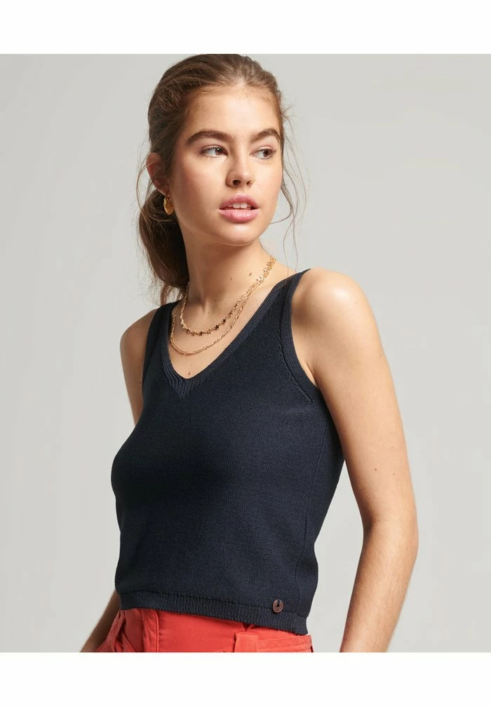 Superdry VINTAGE - Top - Eclipse Navy 1 Superdry VINTAGE - Top - Eclipse Navy