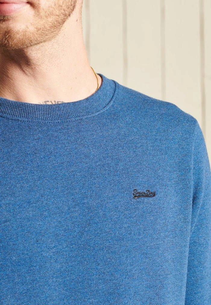 Superdry VINTAGE LOGO CREW - Sweatshirt - Bright Blue Marl 3 Superdry VINTAGE LOGO CREW - Sweatshirt - Bright Blue Marl - Image 3