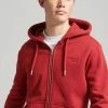 Superdry Zip-up Sweatshirt - Track Red Marl