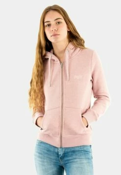 Superdry Zip-up Sweatshirt - Rose