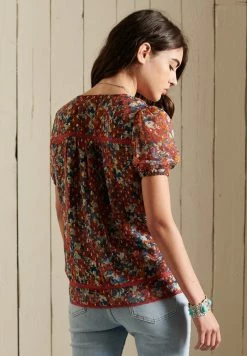 Superdry SHORT SLEEVED - Blouse - Red Floral -Superdry Shop e04e4bdbcece4addac067ca512d20c44