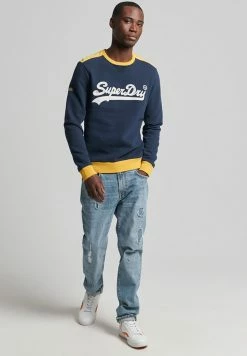 Superdry VINTAGE LOGO COLLAGE CREW - Sweatshirt - Rich Navy