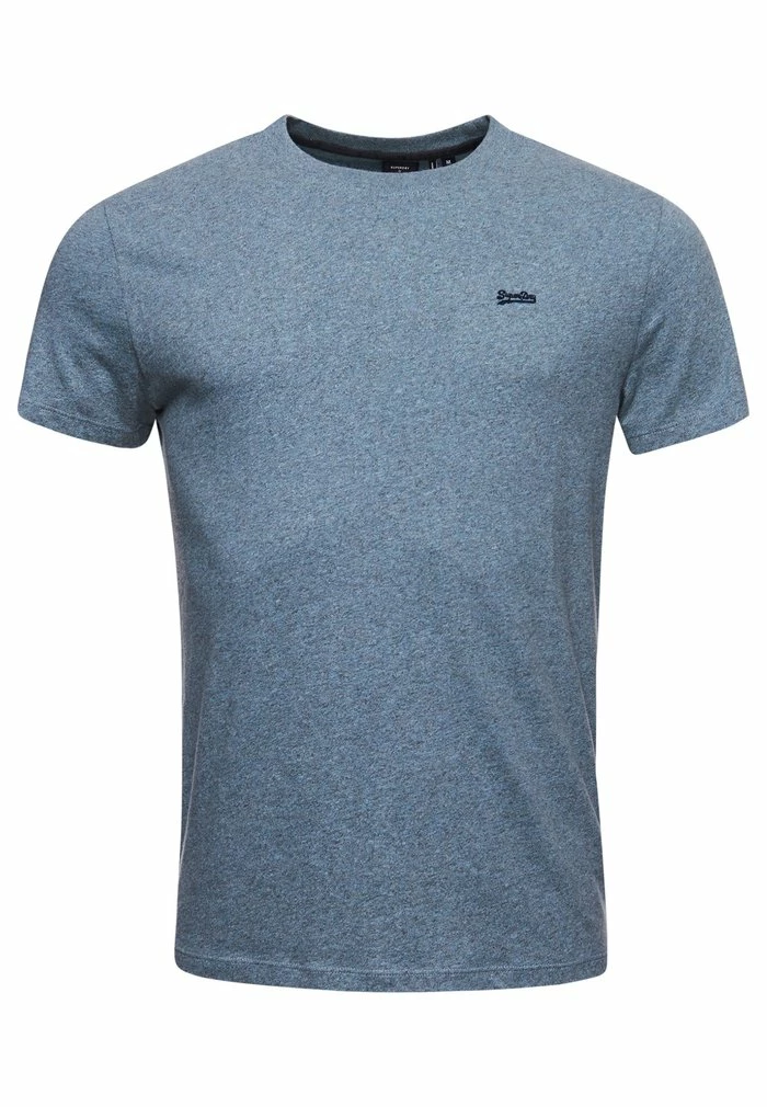 Superdry Basic T-shirt - Coastal Blue Grit 4 Superdry Basic T-shirt - Coastal Blue Grit - Image 4