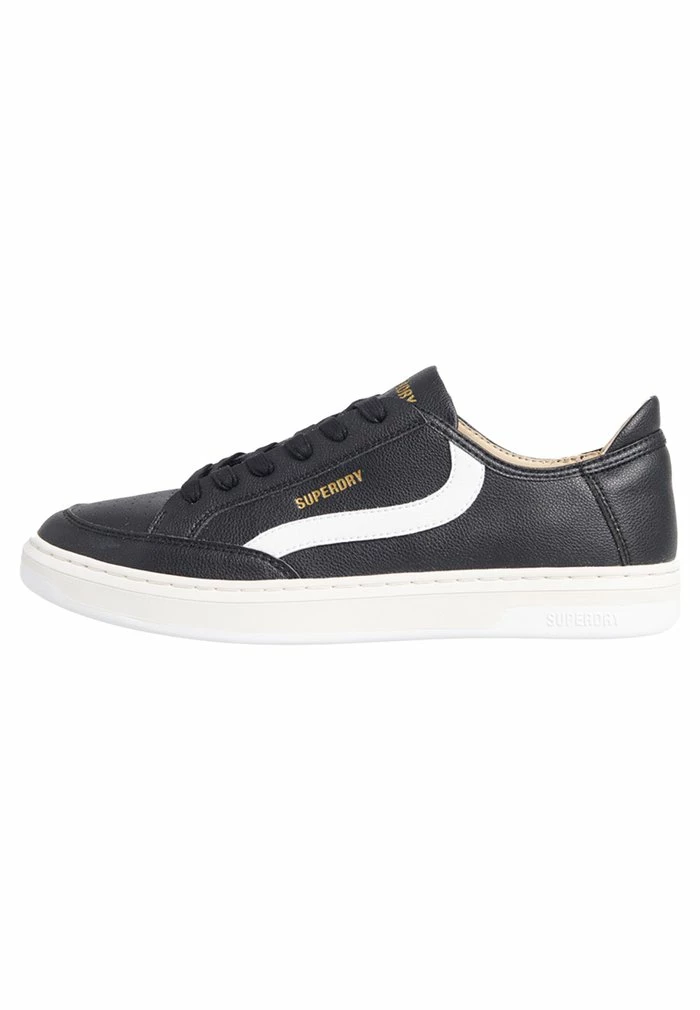 Superdry VEGAN BASKET LUX LOW - Trainers - Black/white 1 Superdry VEGAN BASKET LUX LOW - Trainers - Black/white
