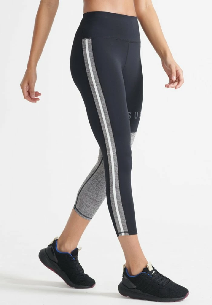 Superdry TRAINING GRAPHIC - Leggings - Trousers - Black/grey Marl 3 Superdry TRAINING GRAPHIC - Leggings - Trousers - Black/grey Marl - Image 3