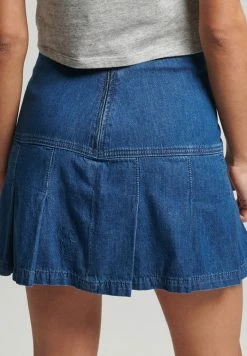 Superdry VINTAGE - A-line Skirt - Dark Indigo