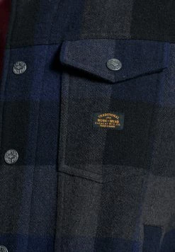 Superdry HIGHWAYMAN TRUCKER - Winter Jacket - Navy Check -Superdry Shop e1485e9000174c29a8099630c5890df0