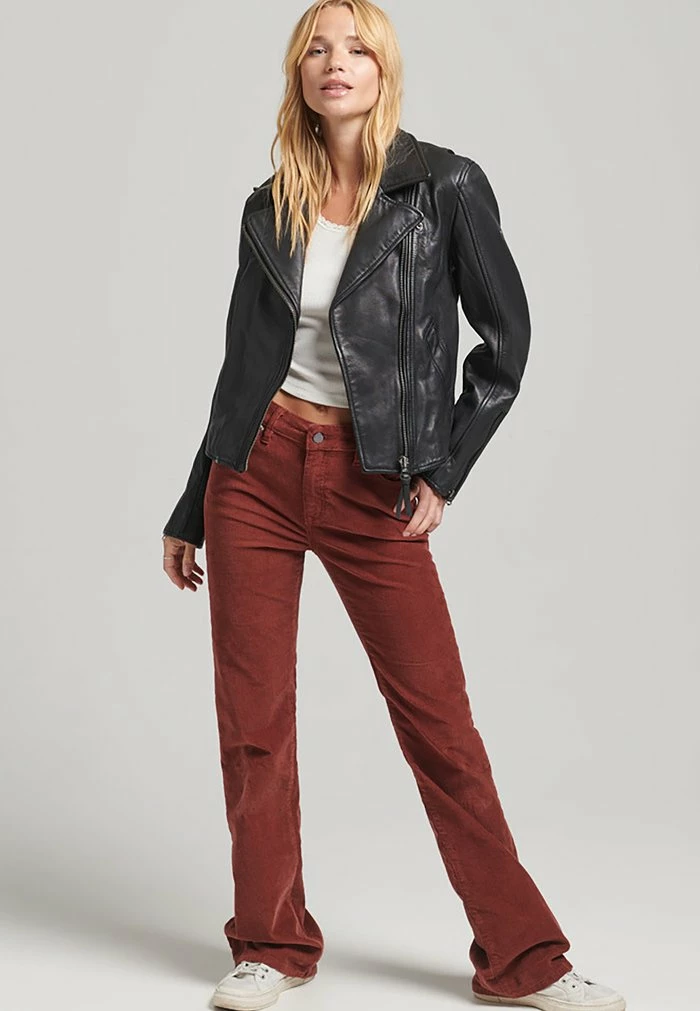 Superdry Leather Jacket - Vintage Black 2 Superdry Leather Jacket - Vintage Black - Image 2