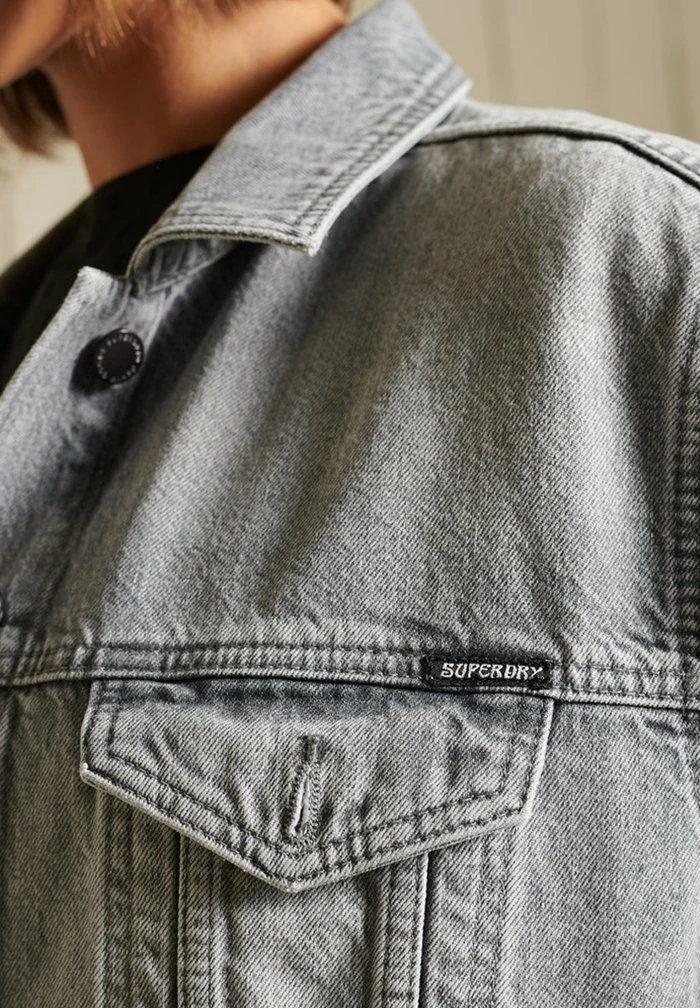 Superdry BOYFRIEND - Denim Jacket - Frank Vintage Grey 4 Superdry BOYFRIEND - Denim Jacket - Frank Vintage Grey - Image 4