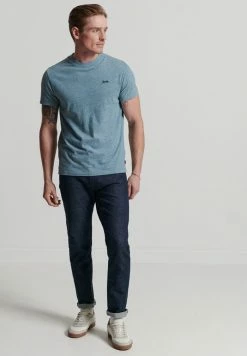 Superdry Basic T-shirt - Desert Sky Blue Grit