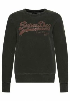 Superdry VINTAGE LOGO BOROUGH CREW - Sweatshirt - Vintage Black -Superdry Shop e39ecb01e4d4496382c183cea7a4f5c2