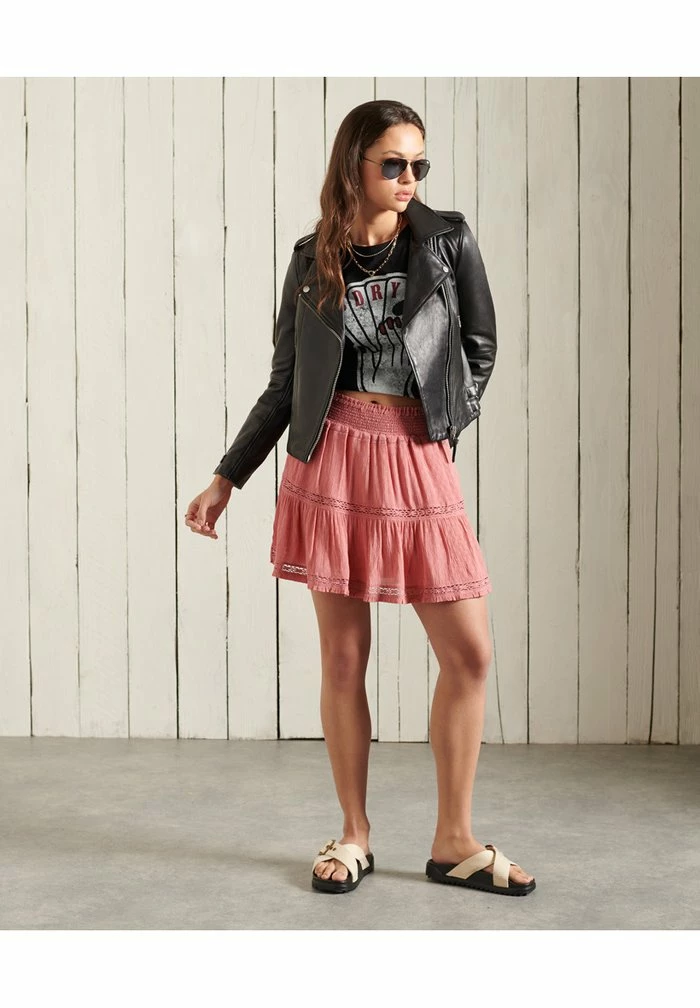 Superdry ALANA - Mini Skirt - Dusty Rose 1 Superdry ALANA - Mini Skirt - Dusty Rose