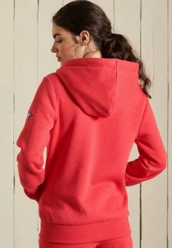 Superdry VINTAGE LOGO - Zip-up Sweatshirt - Papaya Red Marl -Superdry Shop e46c672480354ee2a0cb788676e1b9f5