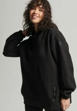 Superdry CODE OVERSIZED - Hoodie - Black