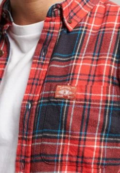 Superdry HERITAGE LUMBERJACK - Shirt - Mottled Red -Superdry Shop e591ace0ed2a4ed3b6402f13b1a67a07
