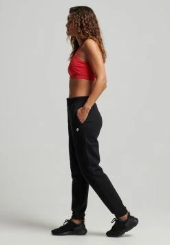 Superdry CORE HIGH RISE - Tracksuit Bottoms - Black -Superdry Shop e5b89bc8c19c41c39f2ff07238d568b1