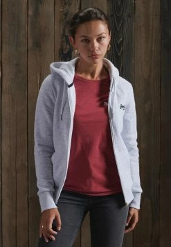 Superdry ORANGE LABEL ZIP HOODIE - Zip-up Sweatshirt - Ice Marl