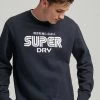 Superdry VINTAGE GAME ON - Sweatshirt - Eclipse Navy