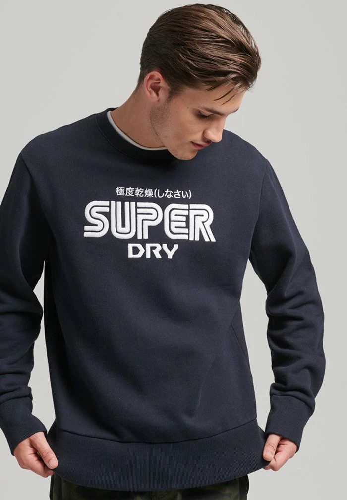 Superdry VINTAGE GAME ON - Sweatshirt - Eclipse Navy 1 Superdry VINTAGE GAME ON - Sweatshirt - Eclipse Navy