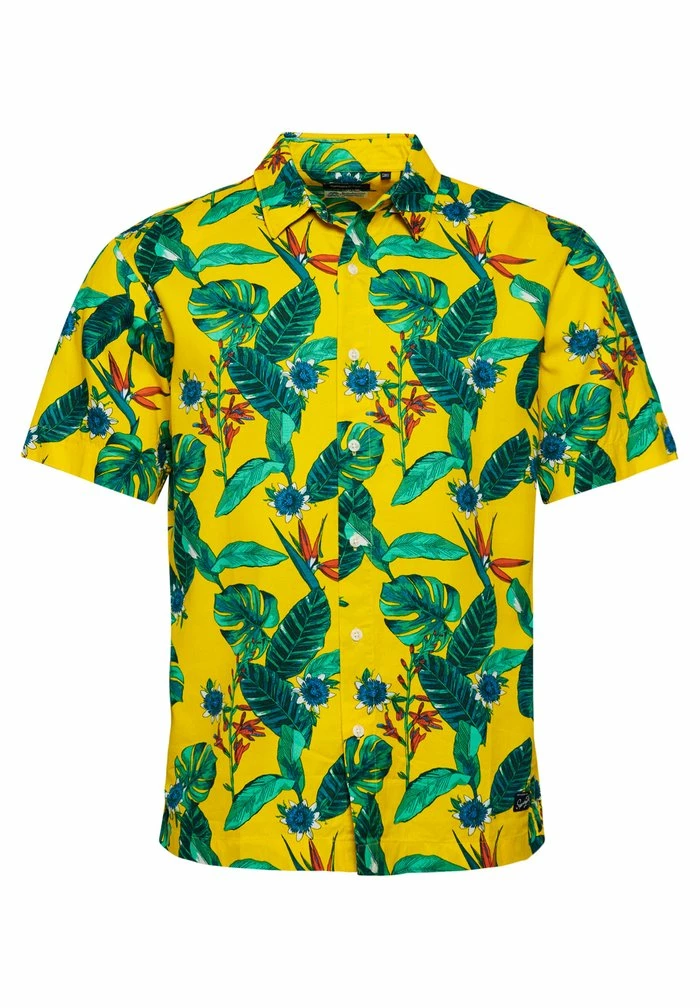 Superdry VINTAGE - Shirt - Yellow Tropical Aop 4 Superdry VINTAGE - Shirt - Yellow Tropical Aop - Image 4