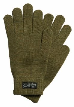 Superdry UNISEX ESSENTIAL LOGO - Gloves - Olive Marl
