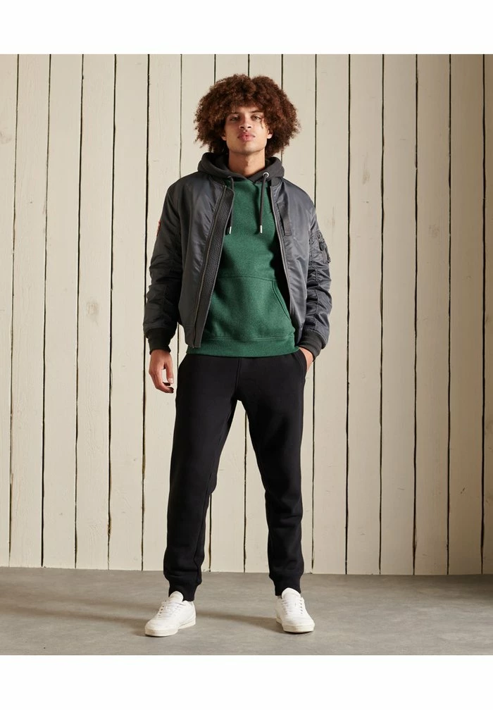 Superdry VINTAGE - Hoodie - Heritage Pine Marl/vintage Wash Black 1 Superdry VINTAGE - Hoodie - Heritage Pine Marl/vintage Wash Black