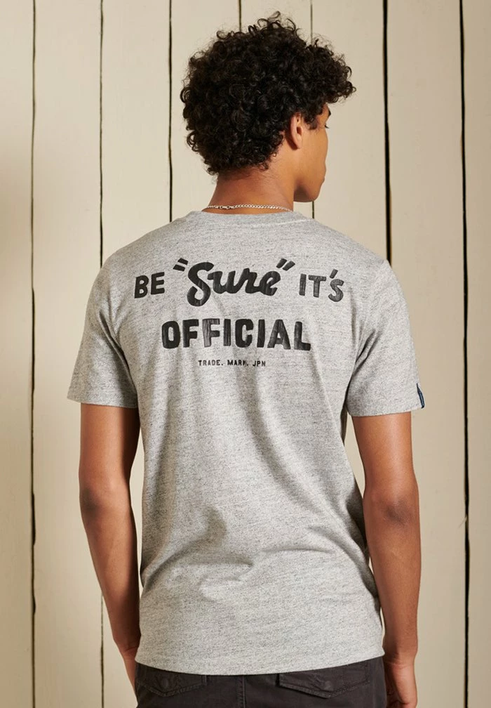 Superdry VINTAGE LOGO AMERICAN CLASSIC - Print T-shirt - Athletic Grey Marl 2 Superdry VINTAGE LOGO AMERICAN CLASSIC - Print T-shirt - Athletic Grey Marl - Image 2