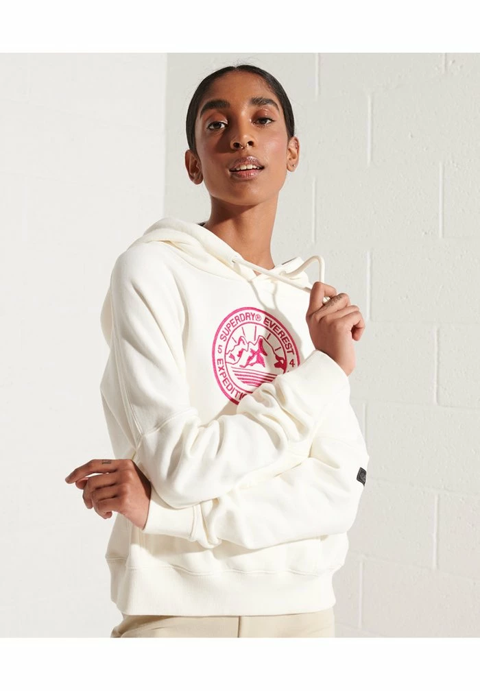 Superdry EXPEDITION GRAPHIC CROP - Hoodie - New Chalk 2 Superdry EXPEDITION GRAPHIC CROP - Hoodie - New Chalk - Image 2