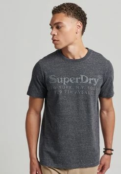 Superdry VINTAGE GRAPHIC - Print T-shirt - Charcoal Heather