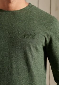 Superdry VINTAGE - Long Sleeved Top - Khaki Jaspe