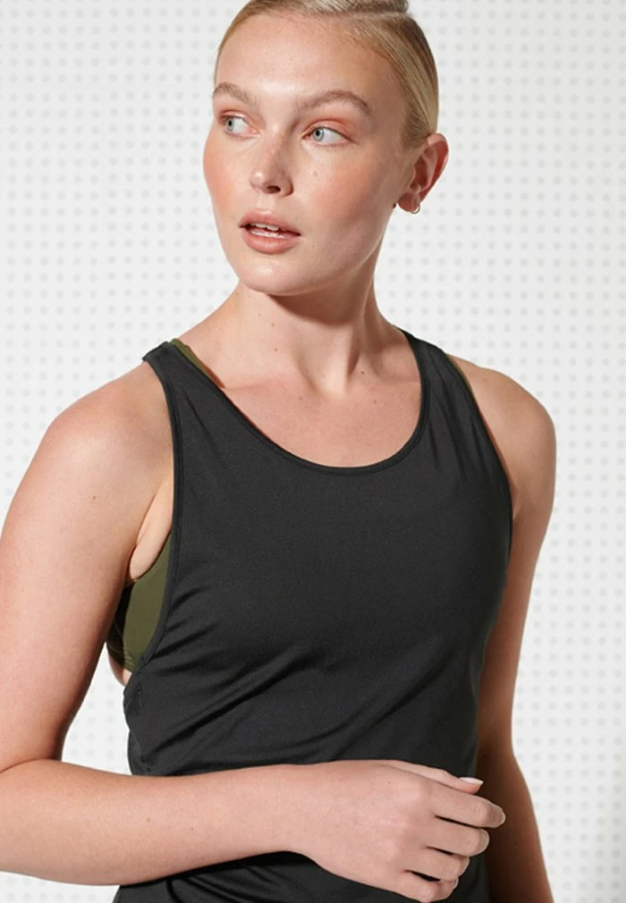 Superdry SPORT TRAINING STRAPPY - Top - Black 4 Superdry SPORT TRAINING STRAPPY - Top - Black - Image 4