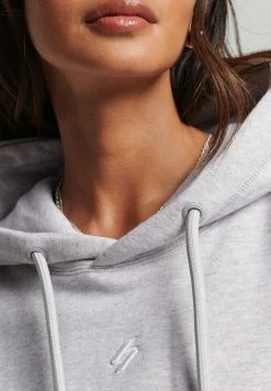 Superdry SCRIPT GRAPHIC OVERSIZED - Hoodie - Cadet Grey Marl -Superdry Shop e6c41fa5d2ee46e788cef0490333748e
