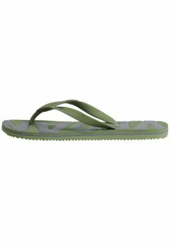 Superdry VINTAGE VEGAN CLASSIC - T-bar Sandals - Olive Khaki