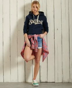 Superdry COLLEGIATE CALI STATE - Hoodie - Nautical Navy