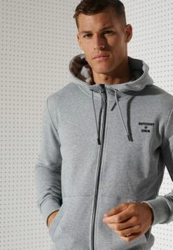 Superdry Zip-up Sweatshirt - Grey Marl -Superdry Shop e79f41e98acb4086a5a6044f0bffb292
