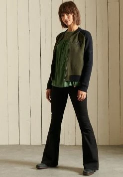 Superdry CROSSING LINES - Bomber Jacket - Surplus Goods Olive