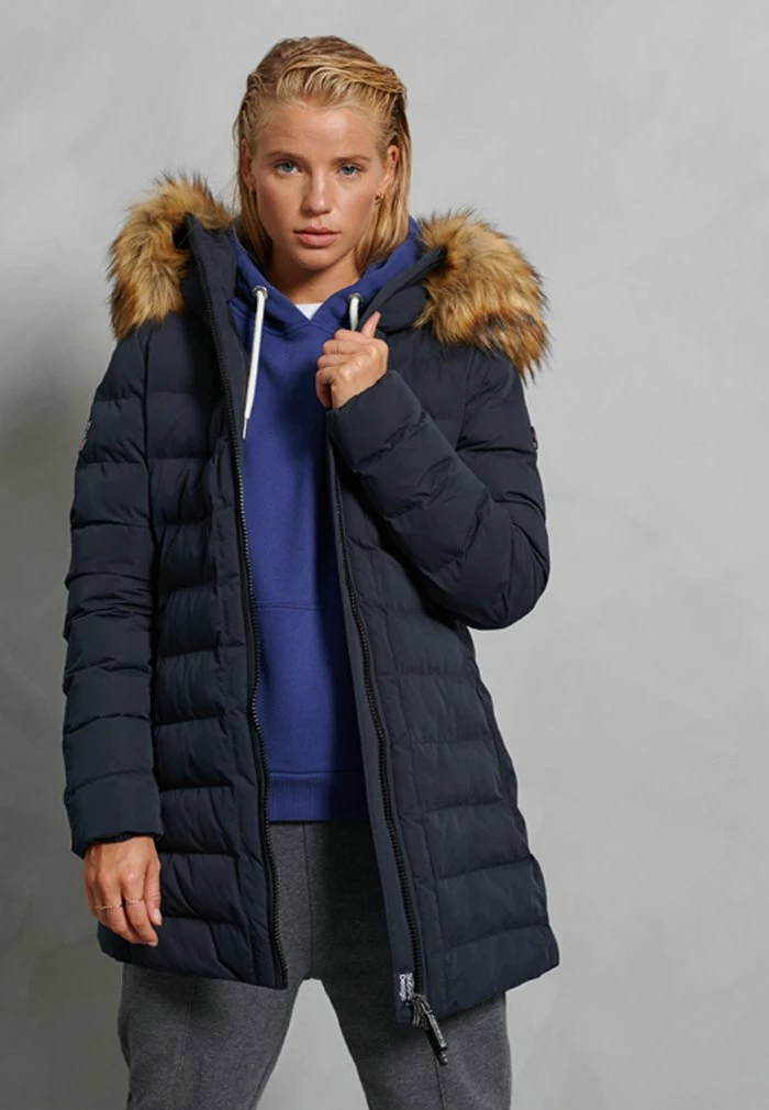 Superdry Winter Coat - Navy 1 Superdry Winter Coat - Navy