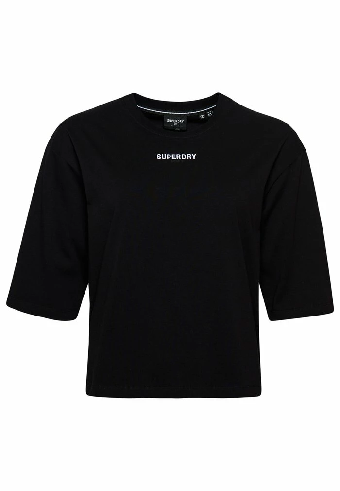 Superdry CODE MICRO LOGO - Print T-shirt - Black 3 Superdry CODE MICRO LOGO - Print T-shirt - Black - Image 3