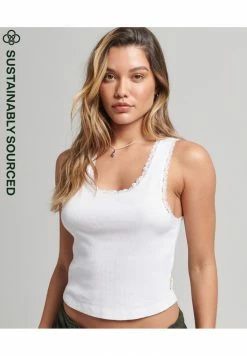 Superdry VINTAGE TRIM - Top - White