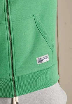 Superdry TRACK & FIELD - Zip-up Sweatshirt - Oregon Green Marl -Superdry Shop e89b4ba976554e588f5940bcdf3f078c