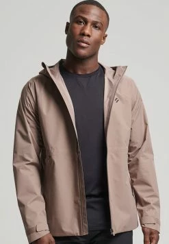 Superdry SPORT - Waterproof Jacket - Dark Taupe