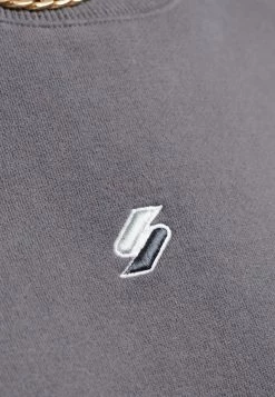 Superdry CODE LINEAR LOOSE CREW - Sweatshirt - Charcoal -Superdry Shop e8ec48cbf646425090dff092de62fb6f