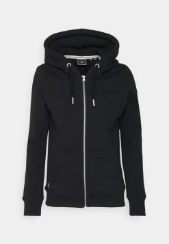 Superdry VINTAGE LOGO ZIP HOOD - Zip-up Sweatshirt - Black -Superdry Shop e90d2d6b919745af82f0490d18026432