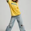 Superdry RINGSPUN FOOTBALL BRAZIL - Print T-shirt - Springs Yellow