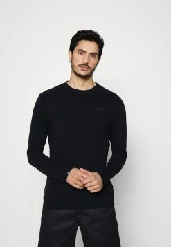 Superdry VINTAGE LOGO - Long Sleeved Top - Black